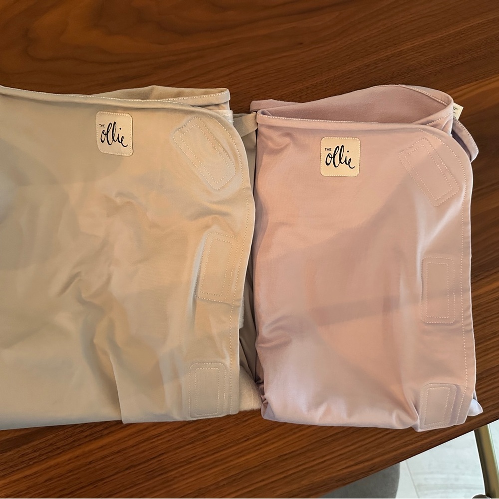 Ollie Swaddle Set in Grey and Pink